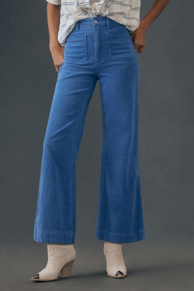 Rolla's Corduroy Sailor High-Rise Crop Wide-Leg Jeans #1