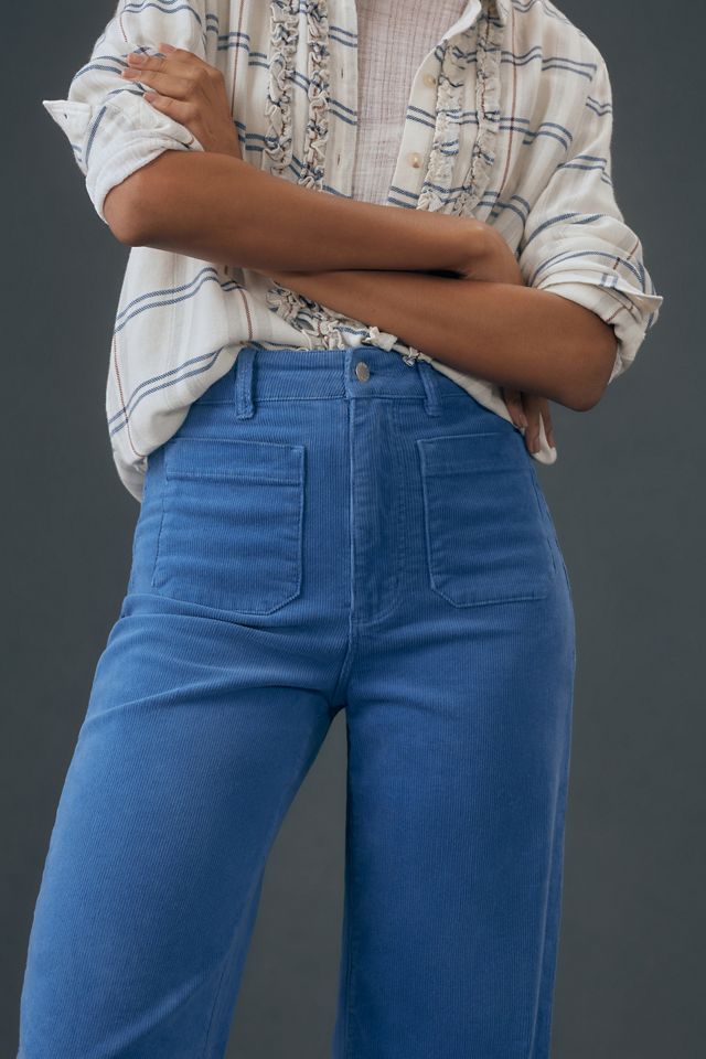 Rolla's Corduroy Sailor High-Rise Crop Wide-Leg Jeans #2