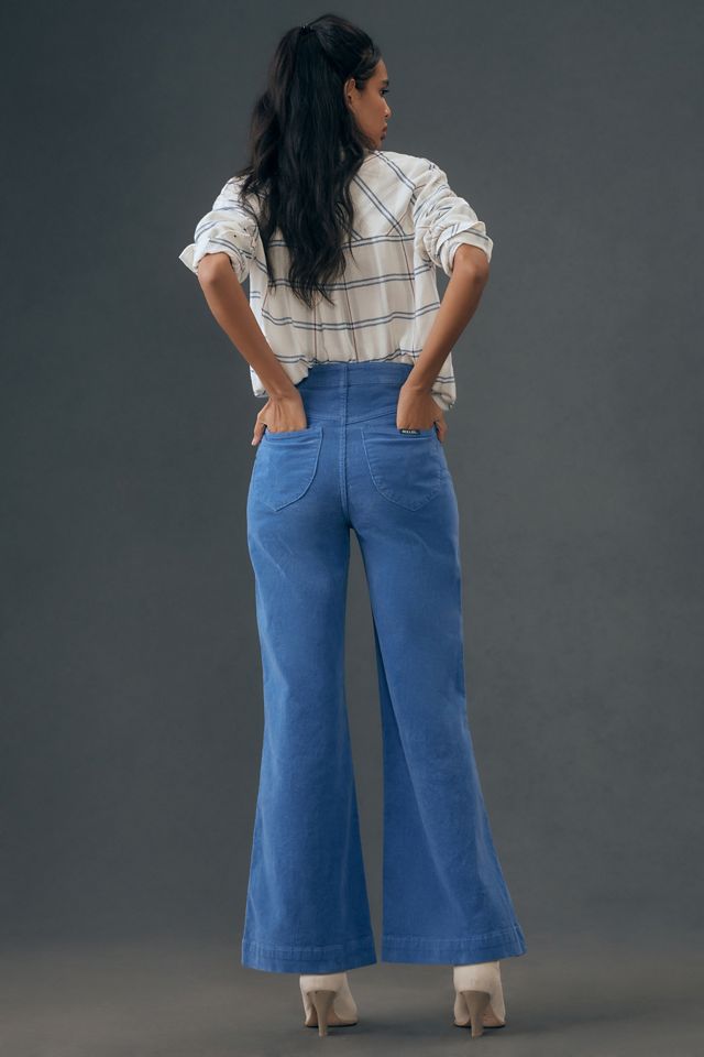 CORDUROY SAILOR JEANS Cord Wide Leg Boho Bohemian Culotte High