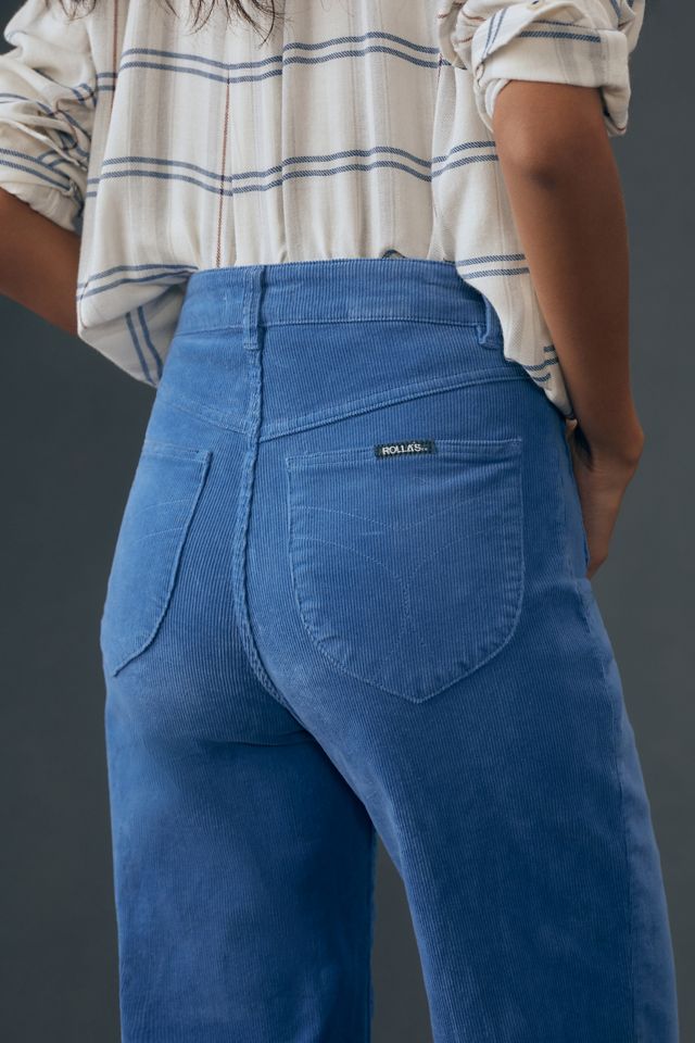 Rolla's Corduroy Sailor High-Rise Crop Wide-Leg Jeans #4