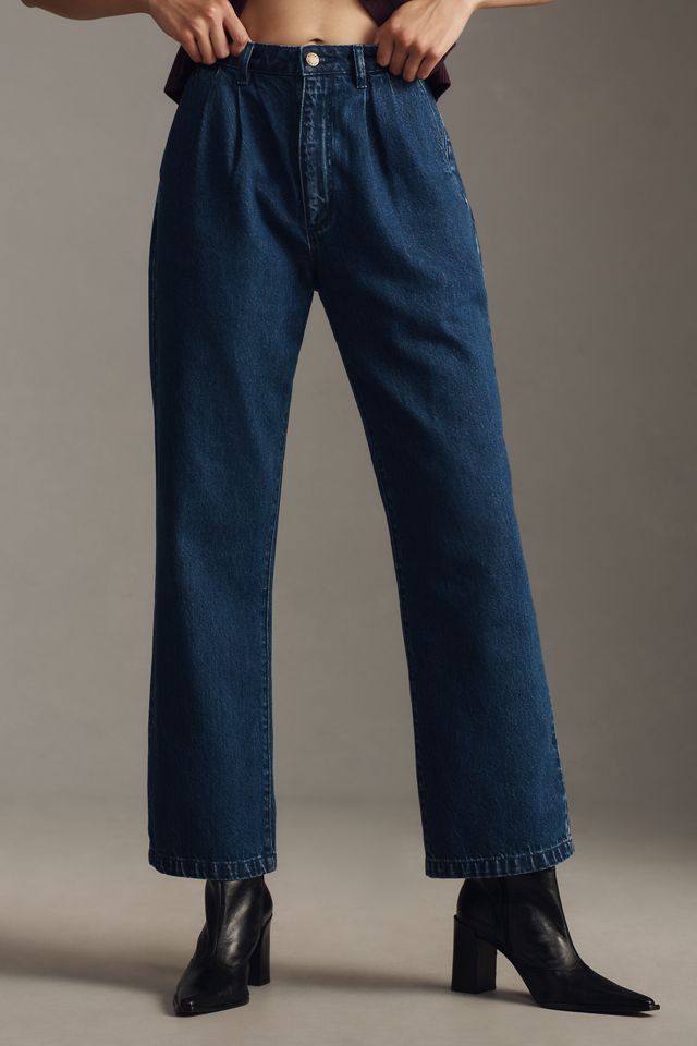 Rolla's Chloe Pleated High-Rise Crop Jeans #3