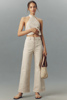 Rolla's Sailor Zip High-rise Crop Wide-leg Jeans