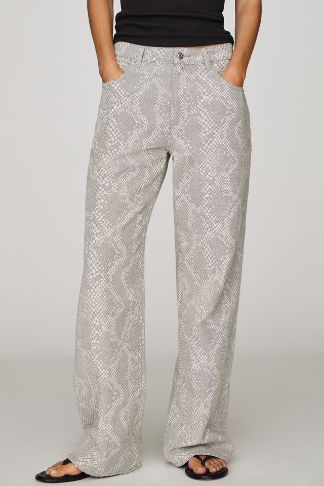 Rolla's Kate Baggy Python High-Rise Wide-Leg Jeans #1