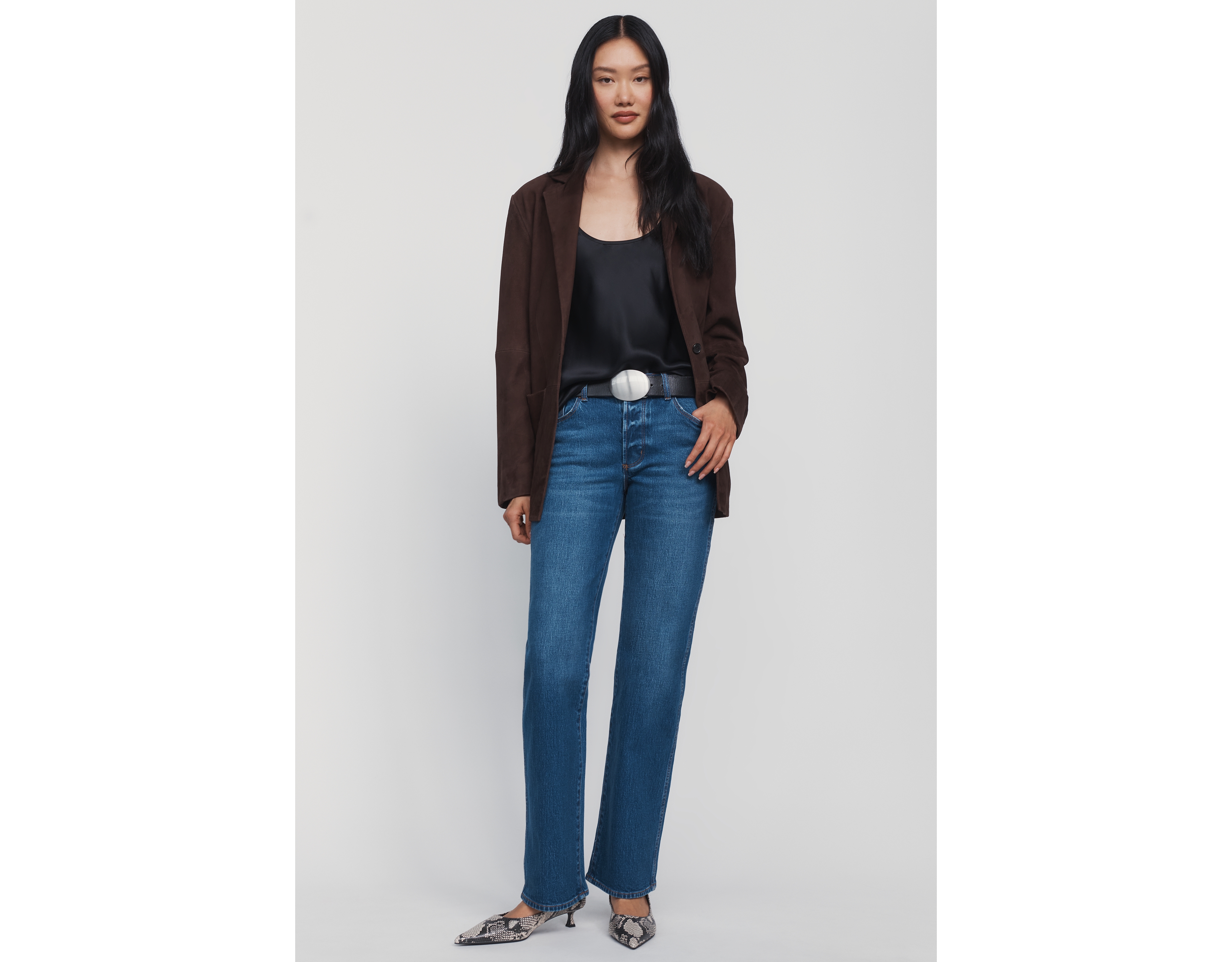 Rolla's Meg Mid Rise Straight Leg Jeans