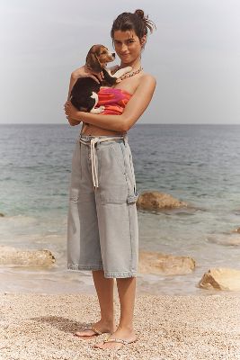 Etica Cedar Mid-rise Utility Culotte Pants