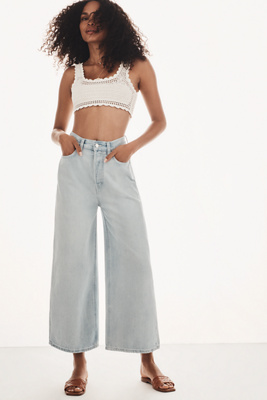Etica Marley Ultra High-rise Baggy Wide-leg Jeans In Blue