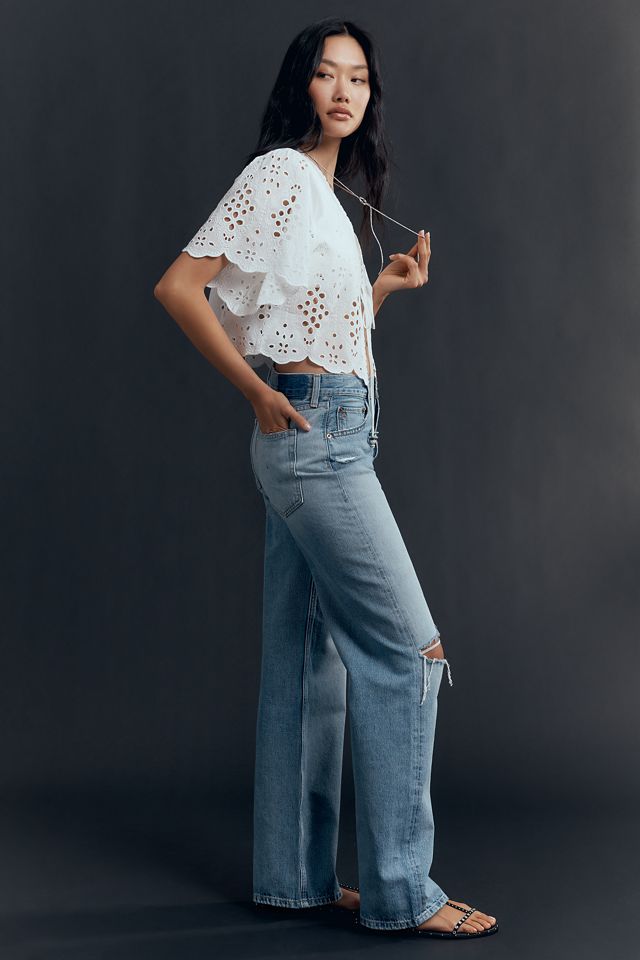 Ética Stanton Mid-Rise Relaxed Wide-Leg Jeans #3