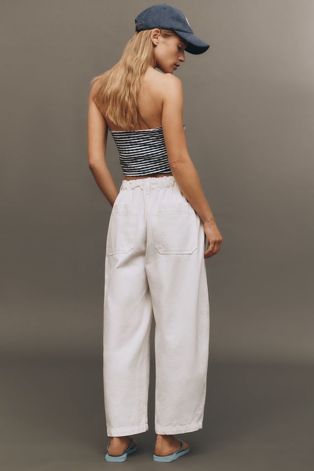 Ética Jackson Drawstring High-Rise Barrel Jeans #4