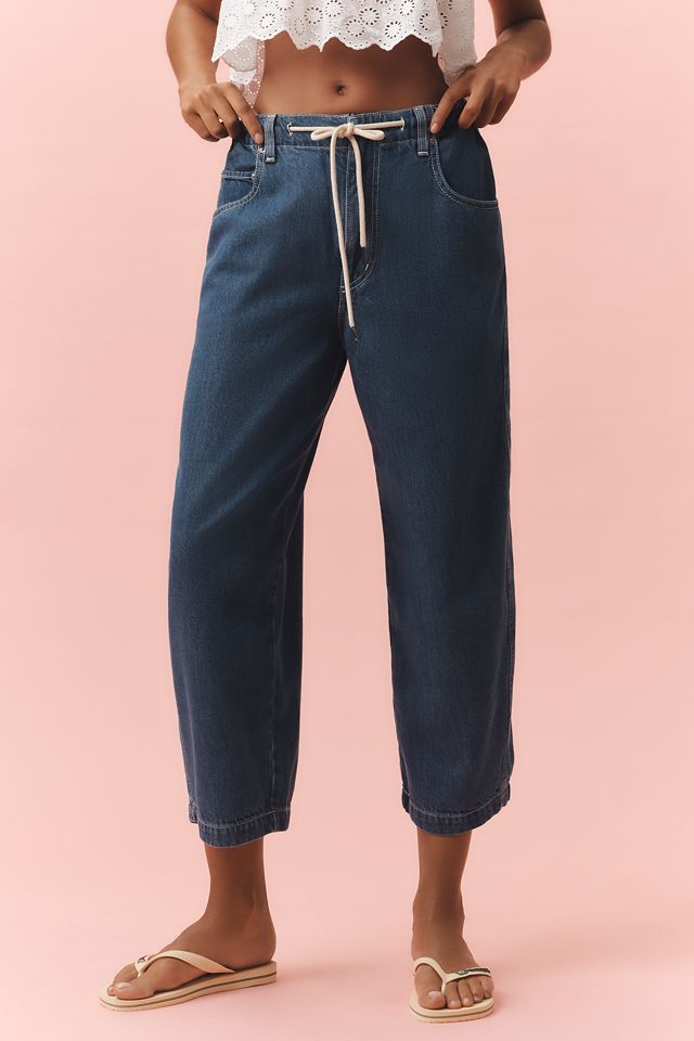 Ética Jackson Drawstring High-Rise Barrel Jeans #1