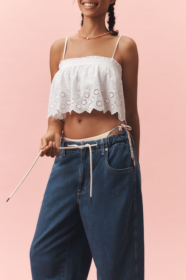 Ética Jackson Drawstring High-Rise Barrel Jeans #3