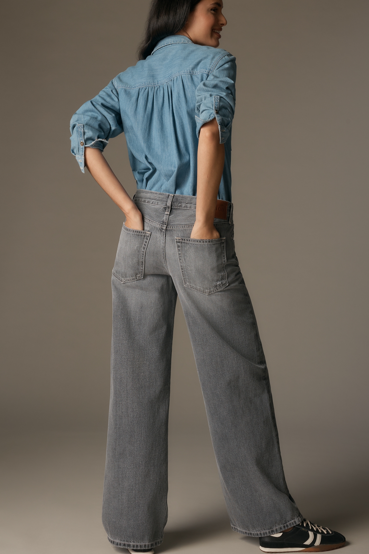 Etica Aaliyah Low-Rise Wide-Leg Jeans