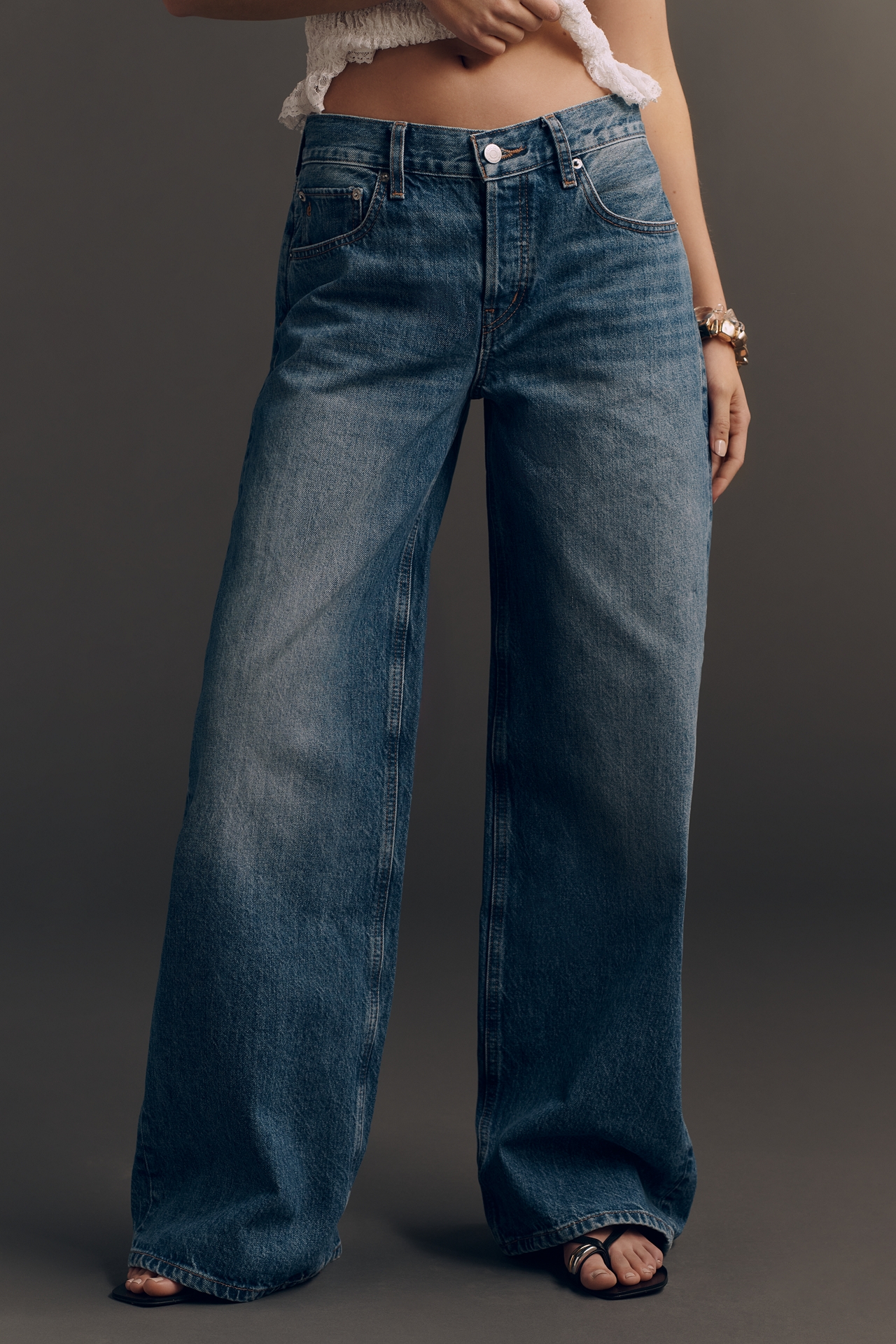 Etica Ella Low-Rise Wide-Leg Jeans