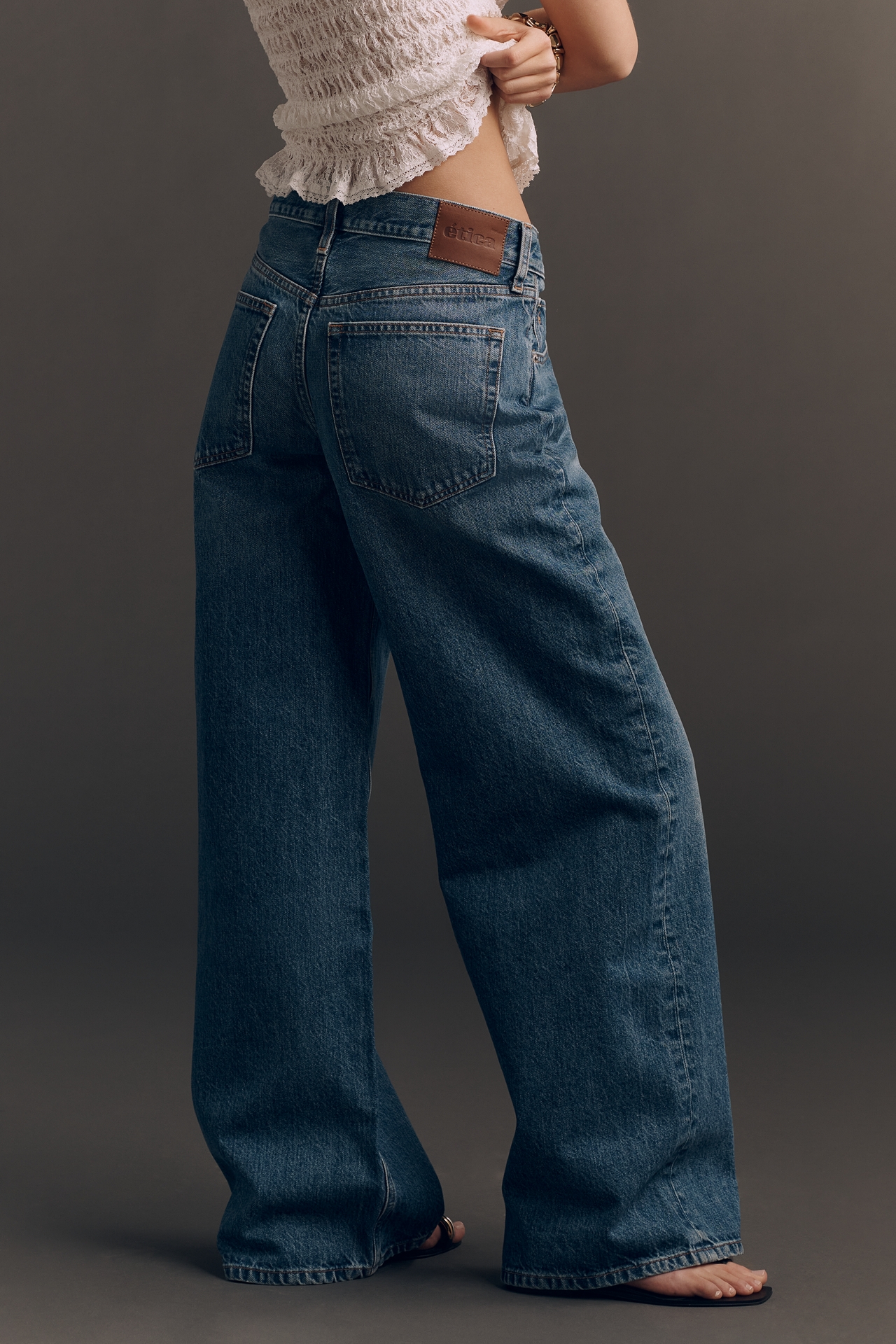 Etica Ella Low-Rise Wide-Leg Jeans