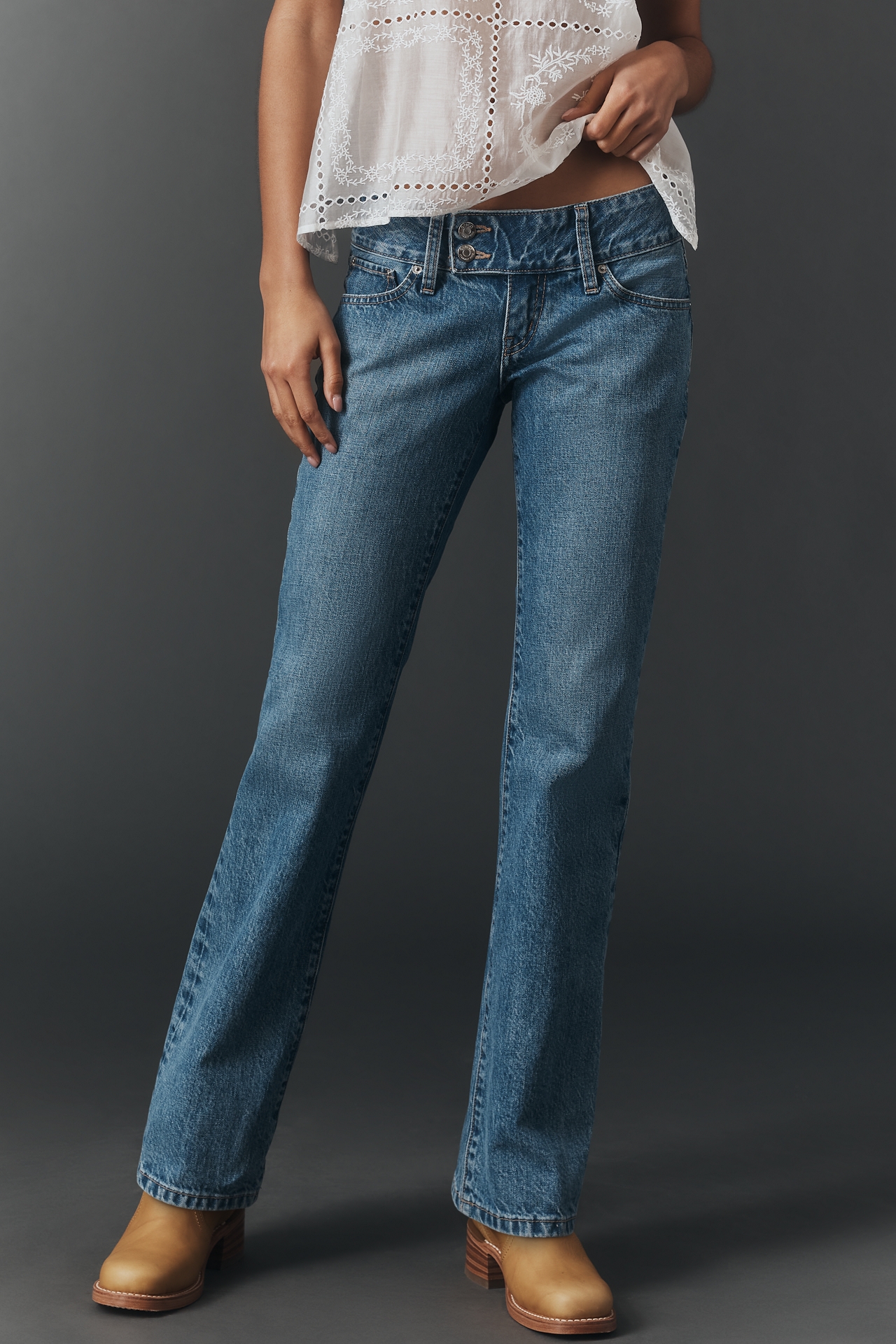 Etica Missy Low-Rise Bootleg Jeans