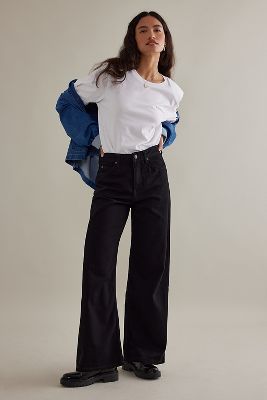 Lee Stella High-rise A-line Jeans In Black