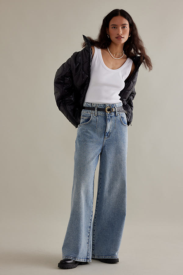 Lee Baggy High-Rise Pleated Straight Jeans