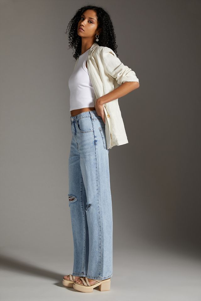 Pilcro The Joey High-Rise '90s Slouch Straight Jeans | Anthropologie