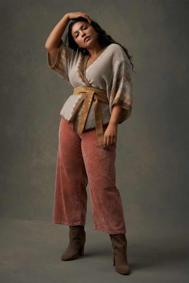 Pilcro Ultra High-Rise Cropped Wide-Leg Corduroy Pants #3