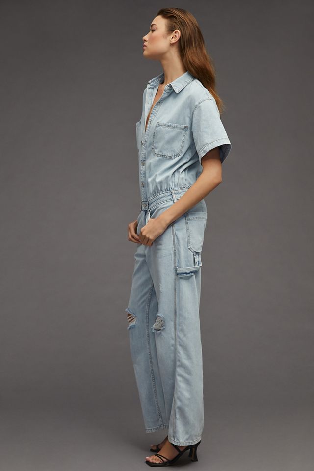 Pilcro Slouchy Denim Jumpsuit | Anthropologie