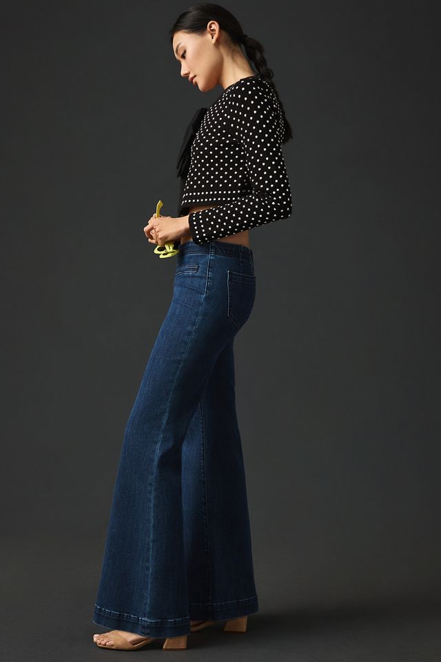 Pilcro Retro Low-Rise Pull-On Flare Jeans #4