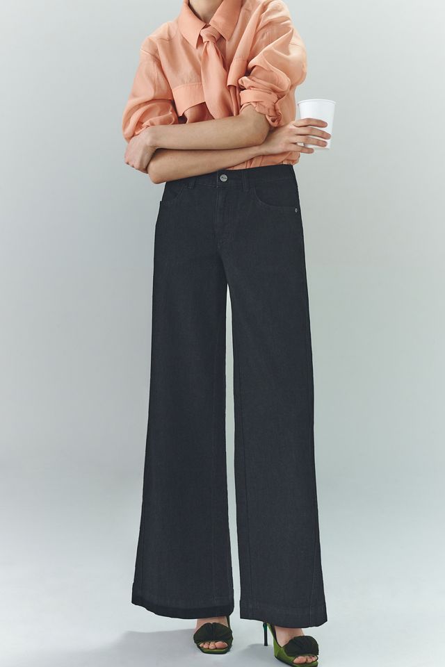 The Gwen Mid-Rise Wide-Leg Jeans #1