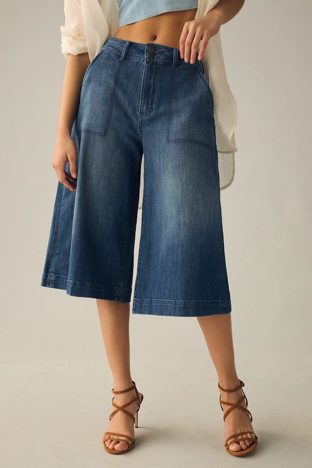Pilcro Mid-Rise Cropped Utility Culottes #1