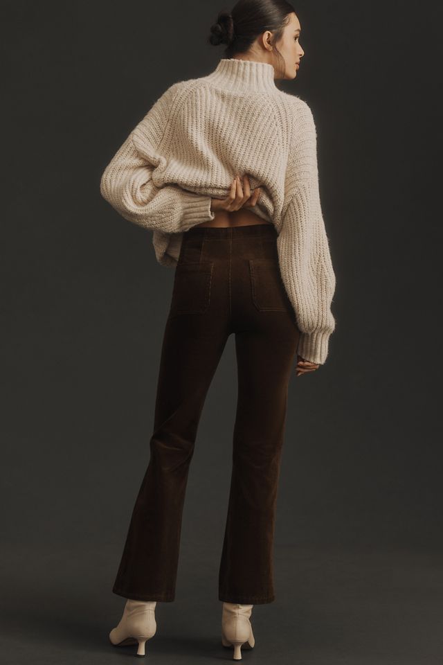 The Yaya Velvet Pull-On Flare Jeans by Pilcro #3