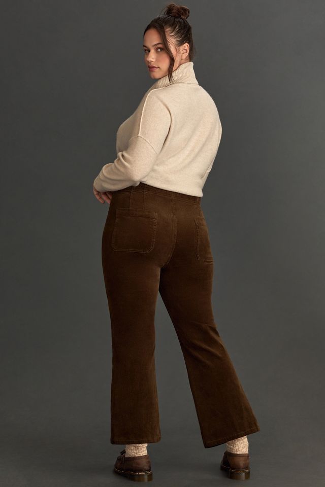 The Yaya Velvet Pull-On Flare Jeans by Pilcro #7