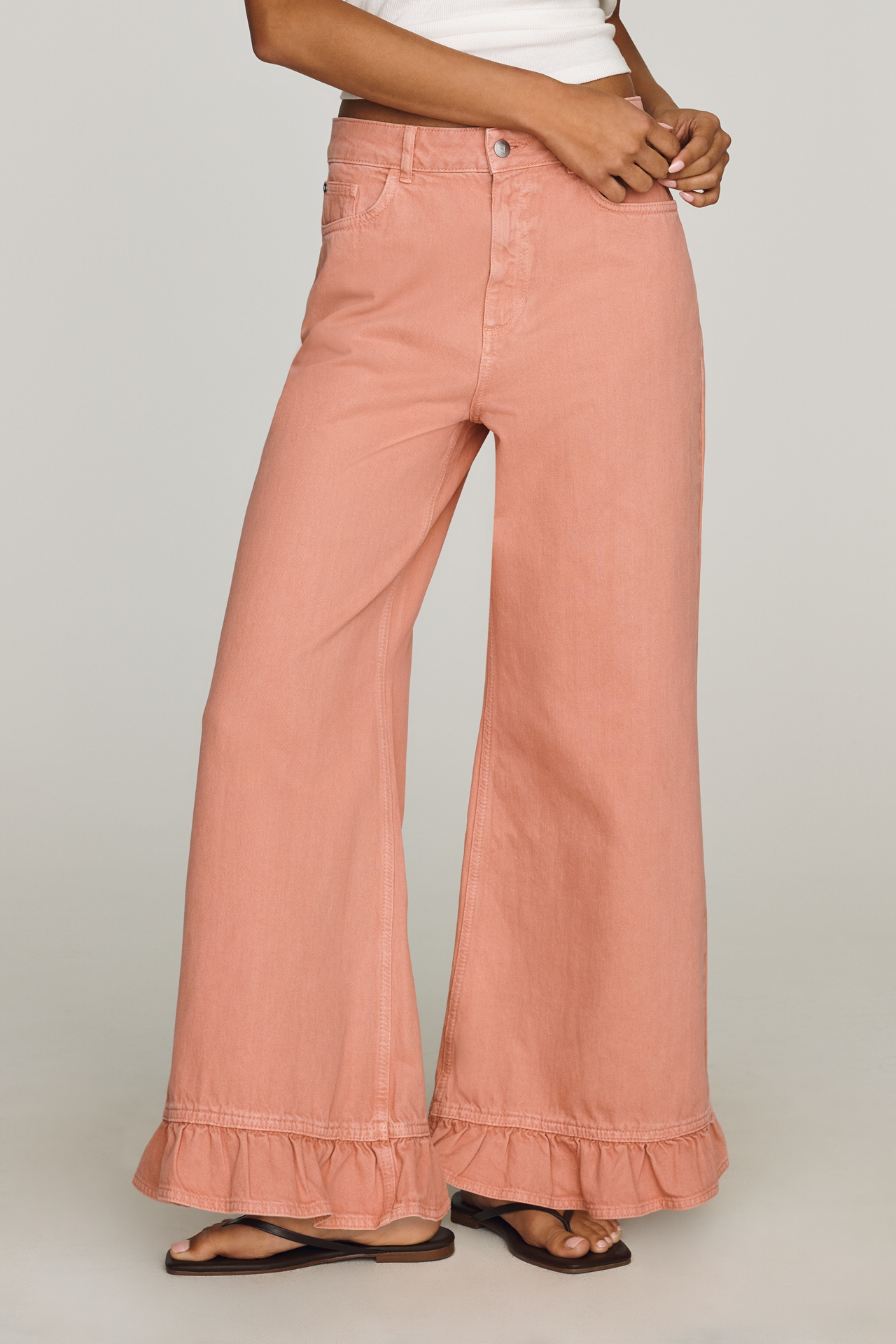 Pilcro Cotton High-Rise Wide-Leg Jeans