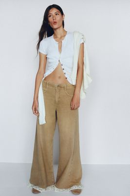 Pilcro Adi Mid-Rise Relaxed Wide-Leg Jeans