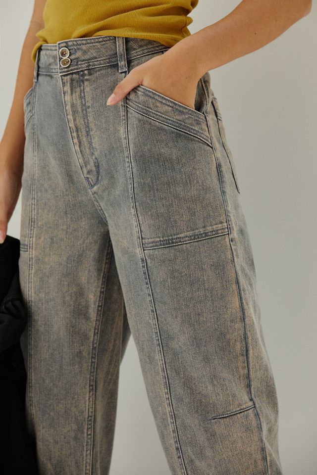 Jeans Rectos con Costuras de Tiro Ultra Alto Pilcro #1