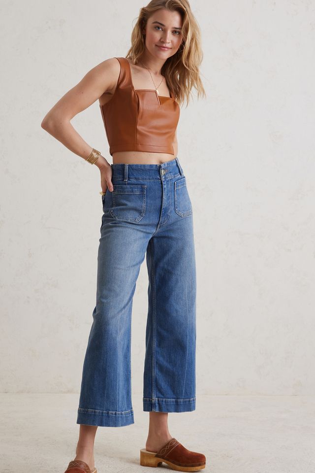 Pilcro Los Pantalones Vaqueros Skipper Cortos de Pierna Ancha #12
