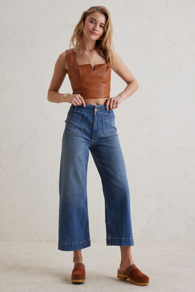 Pilcro Los Pantalones Vaqueros Skipper Cortos de Pierna Ancha #14