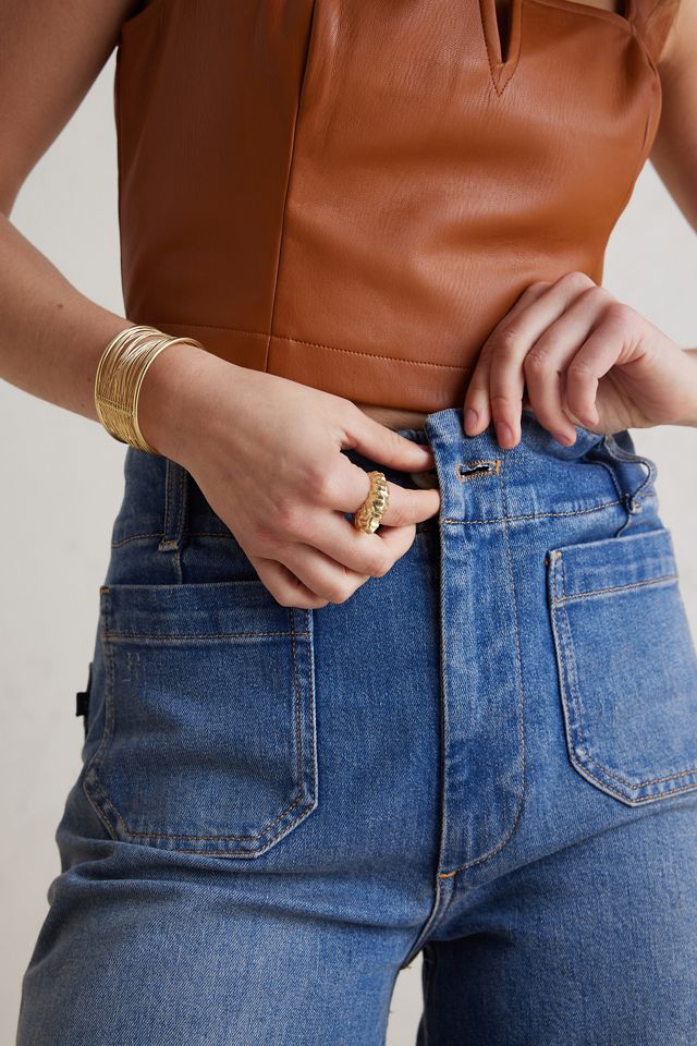 Pilcro Los Pantalones Vaqueros Skipper Cortos de Pierna Ancha #17
