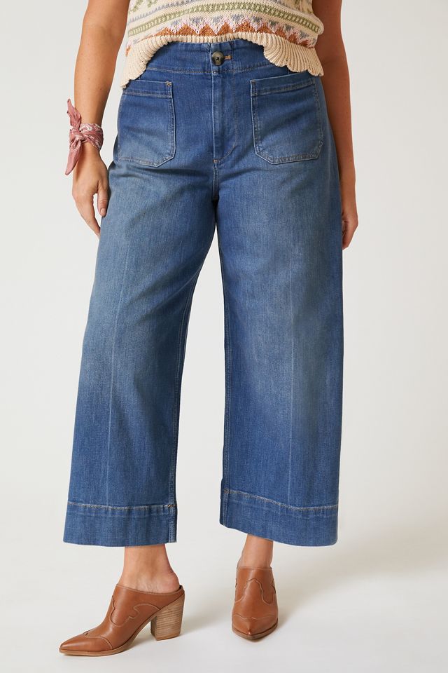 Pilcro Los Pantalones Vaqueros Skipper Cortos de Pierna Ancha #8