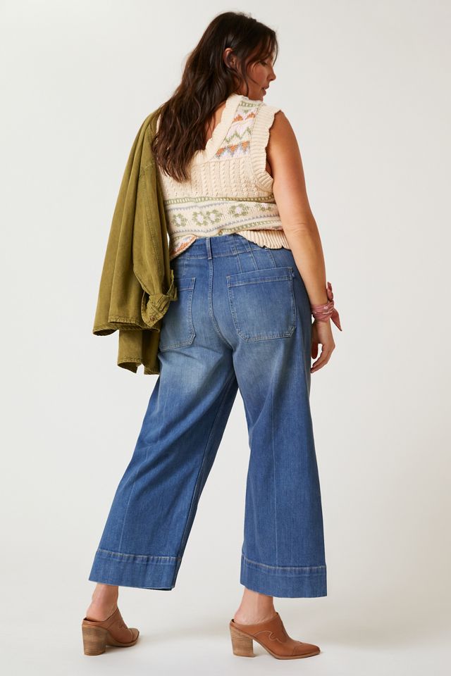 Pilcro Los Pantalones Vaqueros Skipper Cortos de Pierna Ancha #9