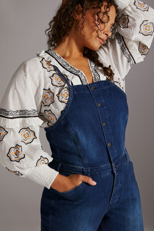 Pilcro Split-Seam Denim Overalls #7