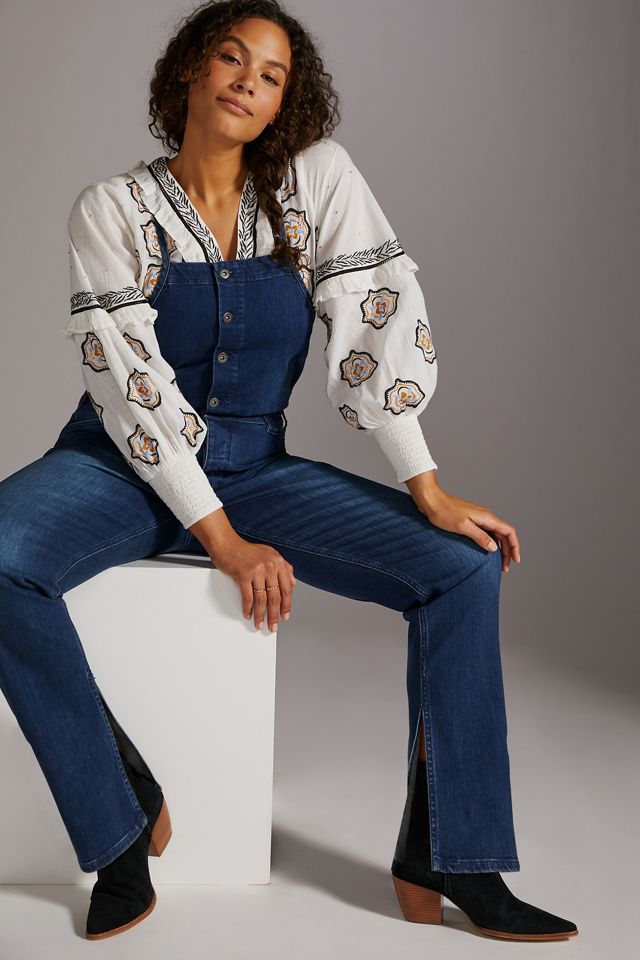 Pilcro Split-Seam Denim Overalls #4