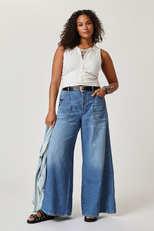 Pilcro The Jane High-Rise Wide-Leg Jeans #7