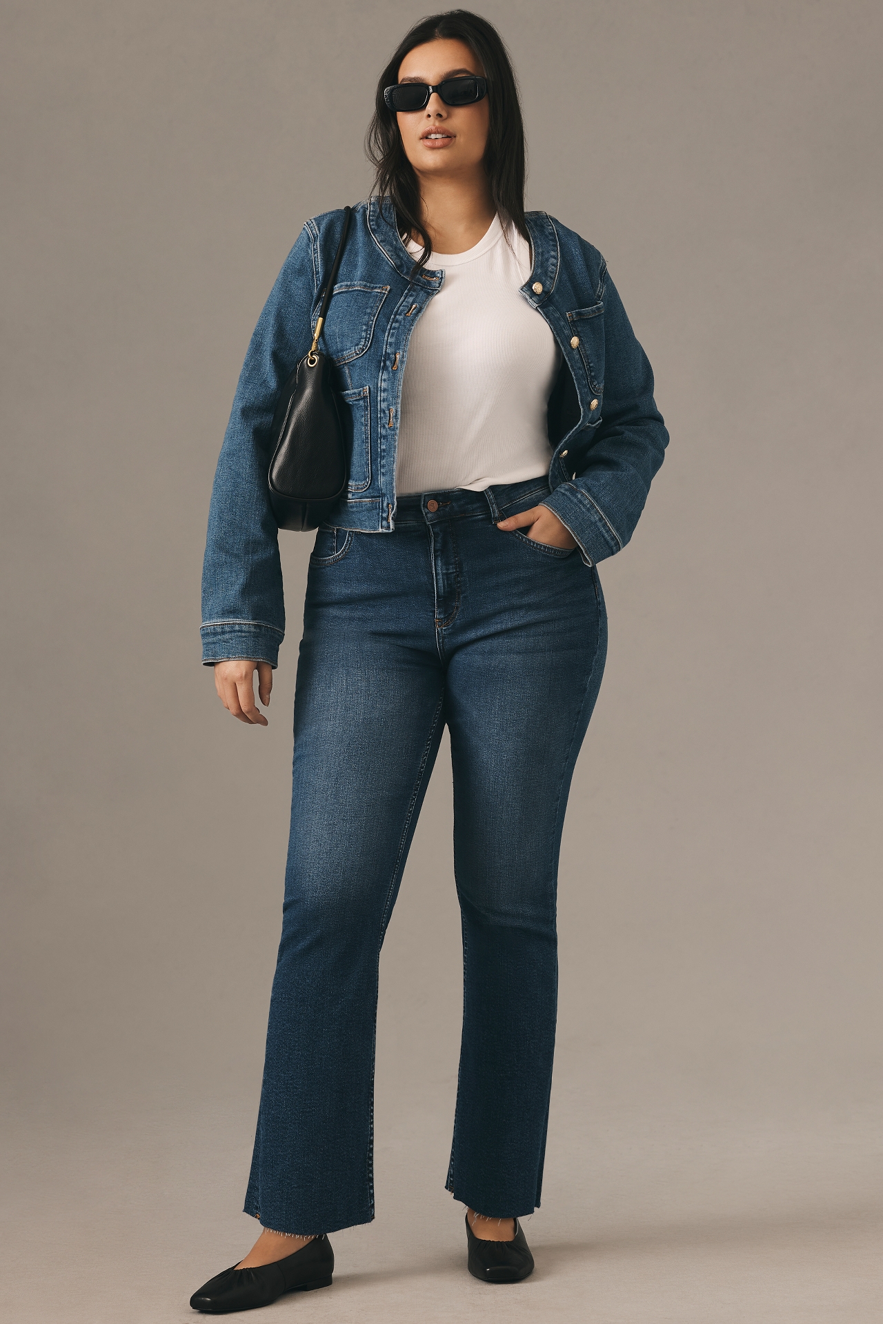 The Yaya Mid-Rise Crop Jeans by Pilcro