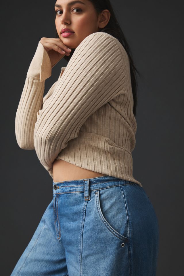 Jean cargo à taille mi-haute Beach Pilcro #8