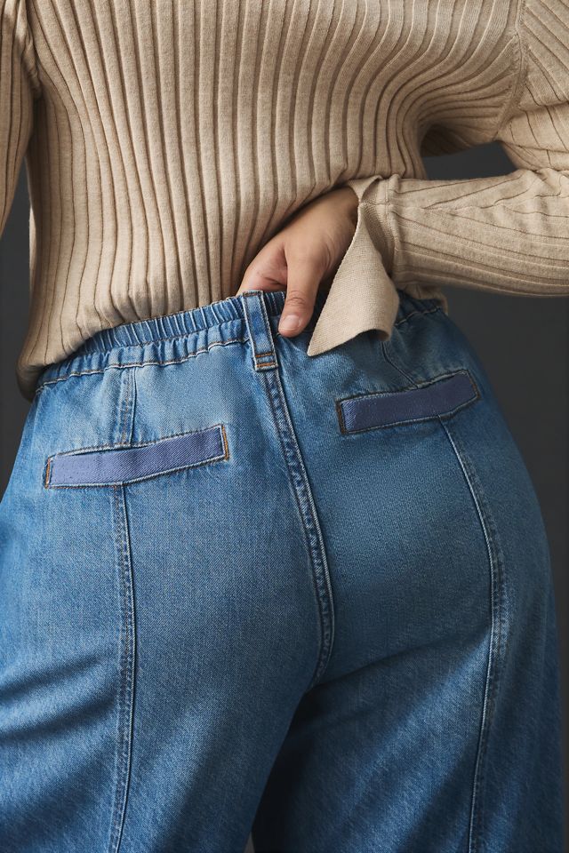 Jean cargo à taille mi-haute Beach Pilcro #10