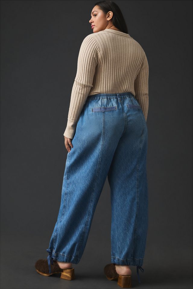 Jean cargo à taille mi-haute Beach Pilcro #11