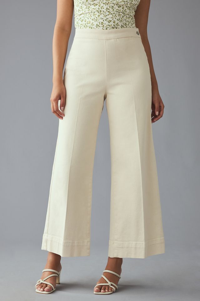 The Skipper Side-Zip High-Rise Crop Wide-Leg Jeans by Pilcro #1