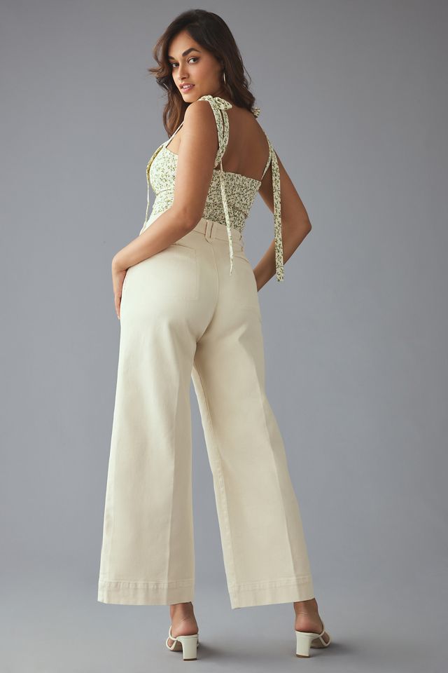 The Skipper Side-Zip High-Rise Crop Wide-Leg Jeans by Pilcro #4