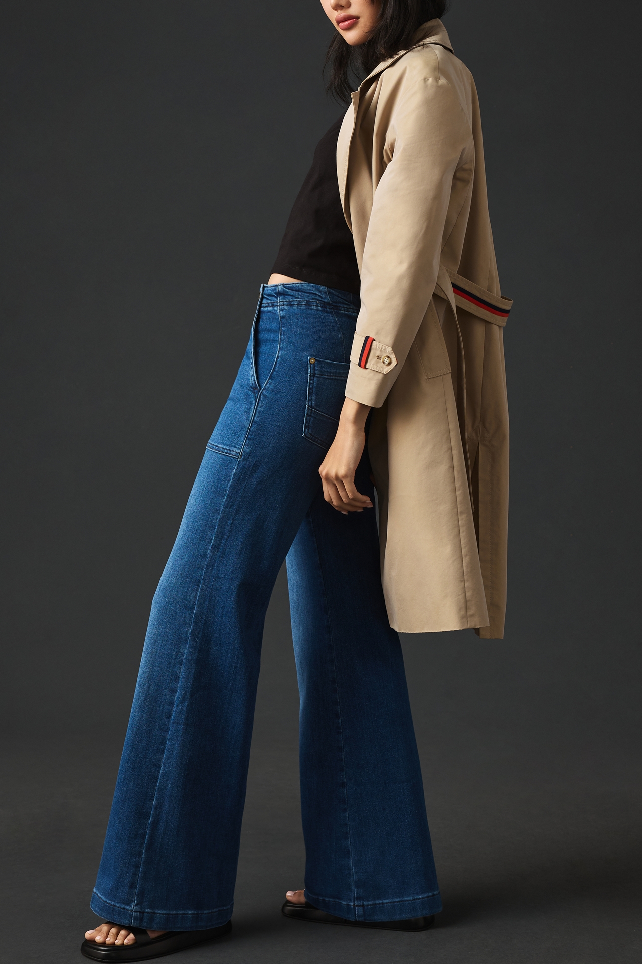 The Kit High-Rise Wide-Leg Utility Trouser Jeans by Pilcro