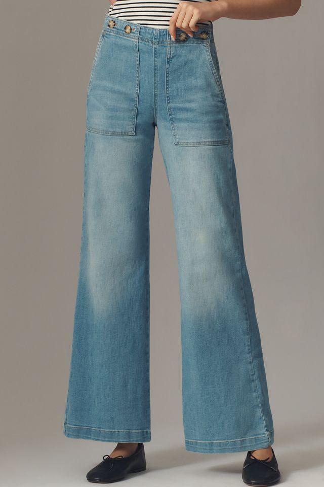 Le Pantalon Utilitaire Évasé Taille Haute Kit par Pilcro #2