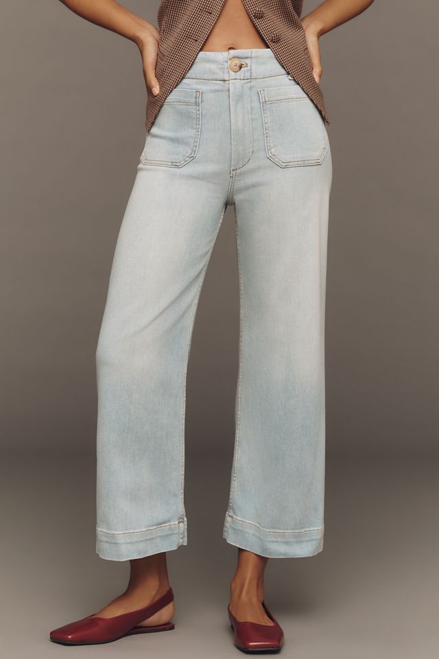 The Colette Crop High-Rise Wide-Leg Jeans by Maeve #1