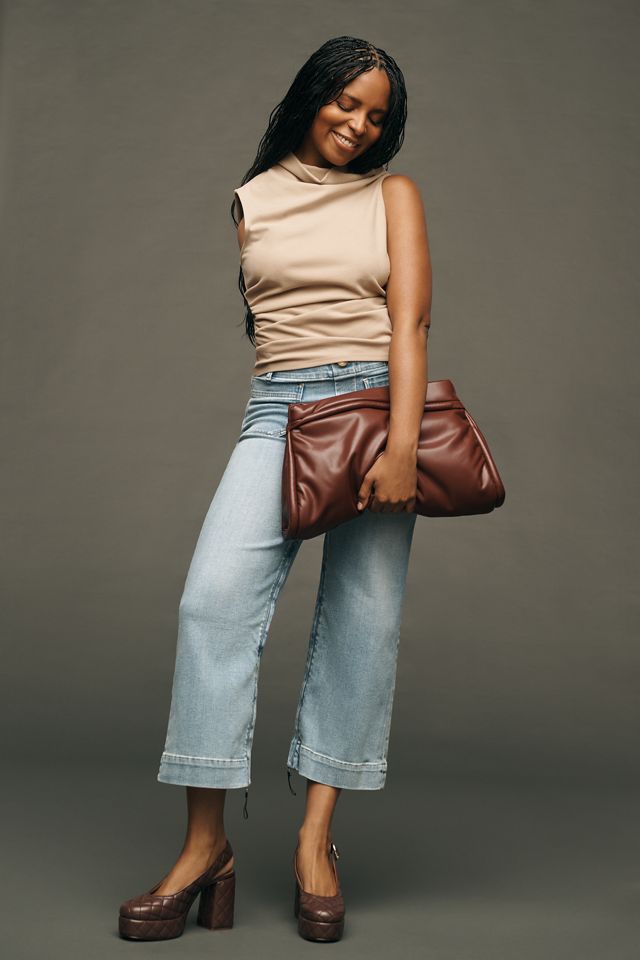 The Colette Crop High-Rise Wide-Leg Jeans by Maeve #10