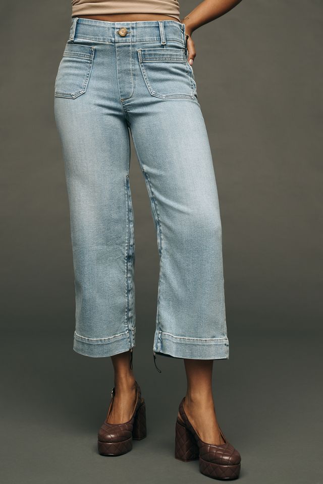 The Colette Crop High-Rise Wide-Leg Jeans by Maeve #11